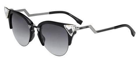 occhiali fendi ff 0041 s|Fendi Iridia Cat Eye Sunglasses FF 0041/S Light Black.